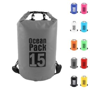 Wasserdichte Tasche, Dry Bag 2L/5L/10L/15L/20L/30L mit Verstellbarem Gurt und Roll Top Design für Wassersport, Camping, Strand, Schwimmen und Rafting