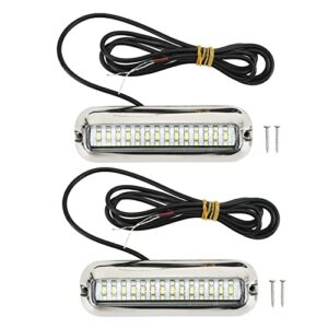 Unterwasser-Marine-LED-Licht, Wasserdichtes Licht für Yachtboote, 42 LED-Lichtquellen, 10-30 V DC Ablassschraube