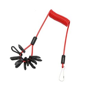 Außenbordmotor-Lanyard, Notstoppschalter mit 7 Schlüsseln für Motorboot und Außenbordmotoren, Sicherheit und Ersatzbedarf