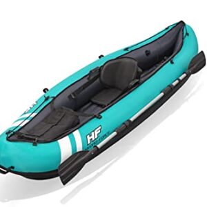 Bestway Hydro-Force Kajak Set für Einsteiger und Fortgeschrittene mit stabilem und strapazierfähigem Kajak, Doppelpaddel, Handpumpe und Reparaturflicken