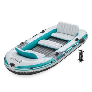 Bestway Hydro-Force Schlauchboot Komplett-Set Adventure Elite X5 364 x 166 x 45 cm, Erlebnisbootschlauchboot für den Sommer, perfektes Erlebnis für Abenteurer und Wassersportler