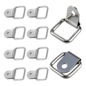 Kleines D-Ring Verzurrösen Set, vernickelter Eisen, für Werkzeugkisten und Taschen