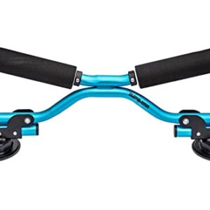 Praktische Ladehilfe für Kajak und Angelkajak mit stabilen Halterung und Saugnäpfen, einfach an jedem Auto befestigbar, perfekt für Wassersportbegeisterte.