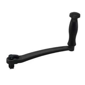 Lofrans Winschkurbel, schwarz eloxiertes Aluminium, Universalkurbel, Arretierung, Speed Handle für Bootsausrüstung, seewasserbeständig und widerstandsfähig gegen UV-Strahlung.