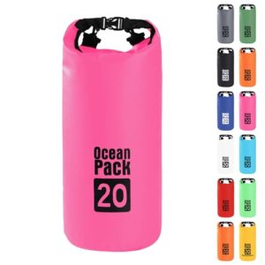 Wasserdichter Roll Top Beutel Rucksack mit verstellbaren Gurt, ideal für Schwimmen und Rafting - 20 Liter