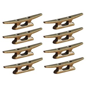 Bootsanlegesystem mit Bronze-Halter für Festmacherboot - Geeignet für Nautisch Strand See Maritime Dekoration, 8 Stück