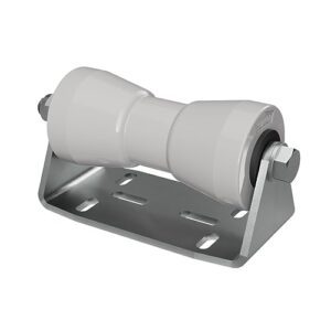Polyurethan Kielrolle mit Halter B, verzinkt, 180 mm für das Einholen von Booten auf dem Wasser