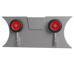 SUPROD Slipräder für kleine Schlauchboote, Edelstahl LD160, schwarz/rot, Heckräder, Transporträder