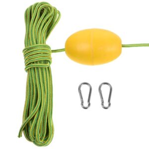 Kayak Ankerleine mit Clip, Nylon Schwimmende Leine für Boot und Board, flexibel für Yachten und Kajaks inklusive praktischem Mesh-Beutel Grün