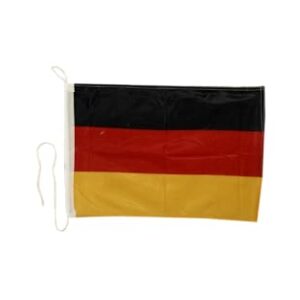 Bootsflagge Deutschland 30 x 40 cm, Premium-Qualität, wasserfest und UV-resistent, mit Strick und Schlaufe für Boot, Yacht, Segelschiff und maritime Dekoration