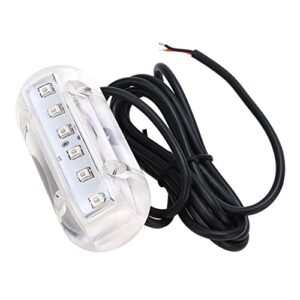 Chrees Blaue LED-Unterwasserleuchte, Wasserdichte Marine-Beleuchtungslampe für Boot, Yacht, 6 LED-Perlen, IP68, DC12 V, 1.1 W, für den Nachtgebrauch