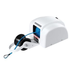 Elektrische Ankerwinde, 12V Salzwasser-Boot-Anker-Windglas-Set, robuste Abschleppwinden für Angelboot, Ponton, Boot