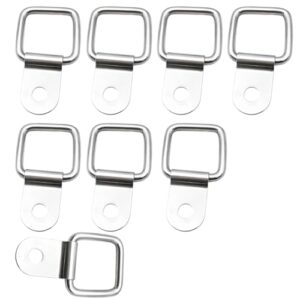 Set aus 8 stabilen D-Ringen für Anhänger, LKW, Boot und PKW - Edelstahl, korrosionsbeständig, Tragfähigkeit bis zu 200 kg pro Ring
