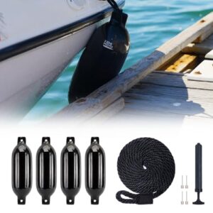 Aufblasbare Bootsfender aus hochwertigem PVC-Material, ideal für Pontonboote, Angelboote und Jonboote