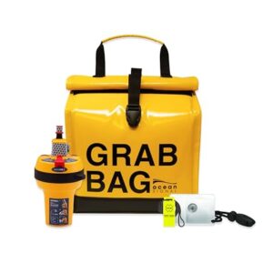 Sicherheits-Set mit Grab Bag und Signalspiegel für Boote und Segeln - Globales SOS-Notfunksignal