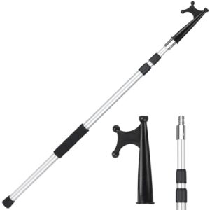 Bootschaketeleskop für das Docken, 250 cm aluminium Ausziehbar, polen, Bootszubehör, Silber