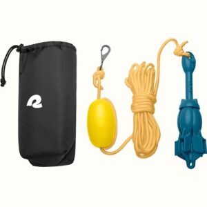 Robustes und zuverlässiges Anker-Set aus Karbonstahl für aufblasbare Boote wie SUPs, Docks oder Kajaks, enthält Grapnelanker, Polypropylen-Seil und PP-Boje