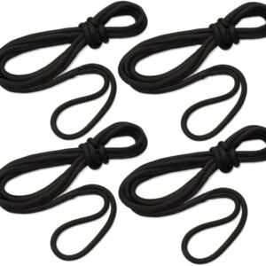 Seilflechter Festmacher Set 14 mm Ø, zwei Leinen mit jeweils 6 Metern Länge und zwei Taue mit jeweils 10 Metern Länge, ideal für Segel- oder Ruderboot-Touren, widerstandsfähig gegenüber Witterungseinflüssen