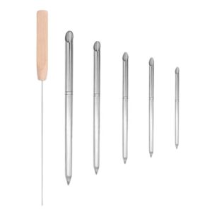 Seilspleißwerkzeug-Set, 6-in-1 Edelstahl Flechtset für Seile, schnelles Wiederherstellen von Spleißen mit Doppelt Geflochner Öse in verschiedenen Größen