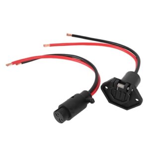 Trolling-Motor-Stecker und Steckdose, 12 V, 2-Draht, wasserdichter Steckverbinder für Marineboote, Kajaks, robuste Schnellverbindung