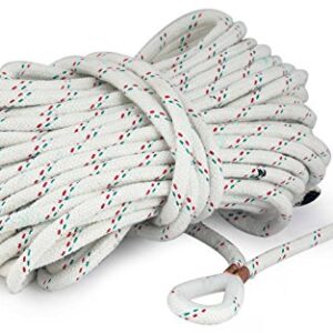Ankerleine mit Kausch, 10 mm Durchmesser und 15 m Länge, widerstandsfähiges Polyester-Gewebe, ideal für Boote bis 6 m Länge