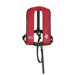 Rettungsweste mit manueller Auslösung, ISO 12402-3 zertifiziert, rot