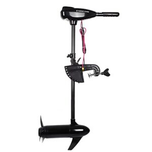 80LBS Thrust Elektrobootsmotor 12 Volt Aussenborder Bootsmotor mit LED-Batterieanzeige Höhenverstellbar, Elektro Outboard motor und Halterung für Schlauchboote, Kajaks und kleine Freizeitboote