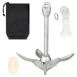 Faltanker mit Ankerleine und Tasche für Wassersport, Outdoor und Angeln - stabile Konstruktion aus hochwertigem Kohlenstoffstahl