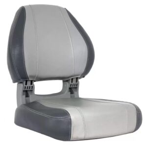 Klappbarer Bootssitz aus Anthrazit und Grau für Boote - Bequeme Sitzmöglichkeit mit ergonomischem Design