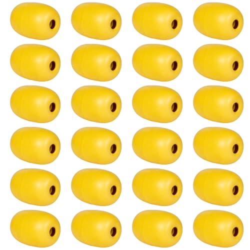 12er Set Seilposen, gelbe Bootsanker-Boje, oval, PVC, Wasserschwimmer, Ankerkugel, Krabbenfalle für Abschleppseil, Schwimmbad, Angelmarkierung