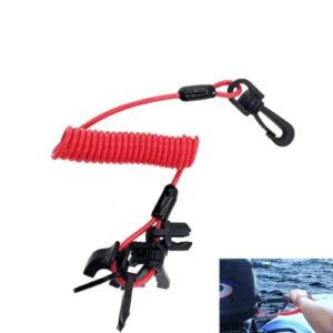 BOBOZHONG Außenborder Lanyard, universelles Sicherheitsgerät für Motorboote und Außenbordmotoren mit 7 Schlüsseln und Kill Switch, leicht und flexibel, hochwertiger Plastik ABS