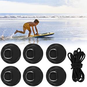 Schlauchboot Zubehör, PVC D Ring Patch mit 5m Langes Gummiband, Kanu Kajak Equipment, Ring für Schlauchboote, Floß, Stand-Up-Paddleboard