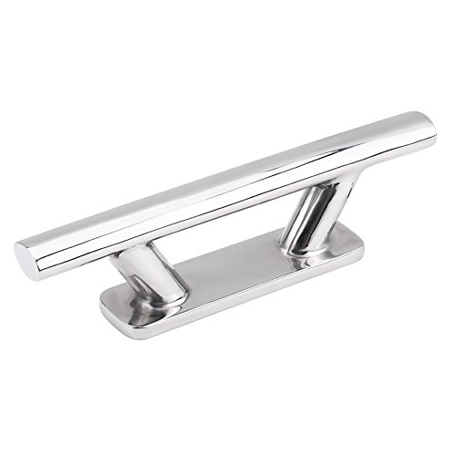 Keenso Boot Klampen, 8 Zoll 316 Edelstahl Bootsklampe Festmacher Klampe für Marine Yacht 20 * 3,5 * 5,3 cm, leicht zu installieren, ohne Bohren oder Schweißen erforderlich