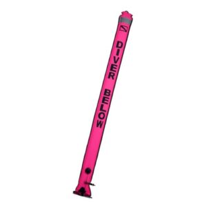 Kivivaka Marker Boje Tauchen 210D Nylon Signalschlauch mit Reflektorstreifen, 100.1 cm x 15.0 cm, für Orange/Gelb/Pink - Sicherheitsmarker für Taucher unter Wasser