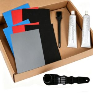 Moling SUP-Reparatur-Set, PVC-Patch-Set, Schlauchbooten-Reparatur-Set, Kleber und Flickzeug für Aufblasbare Boote, Stand-Up Paddle Board, Kajak, Pool, Luftmatratze