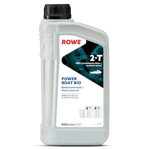 Hochleistungs-Motorenöl für Außenbordmotoren - ROWE HIGHTEC POWER BOAT 2-T BIO, 1 Liter