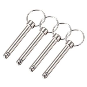 Hochwertige Steckbolzen mit Kugelsicherung für Marine- und Bootszubehör, Schnellverschlussbolzen mit Länge 55mm und Durchmesser 8mm aus Edelstahl