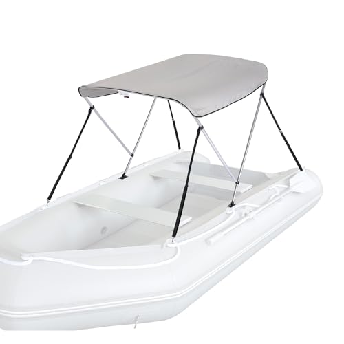 Hochwertige Bimini-Top-Bootsabdeckung mit Sonnenschutz, grauer Farbe, ideal für Boote