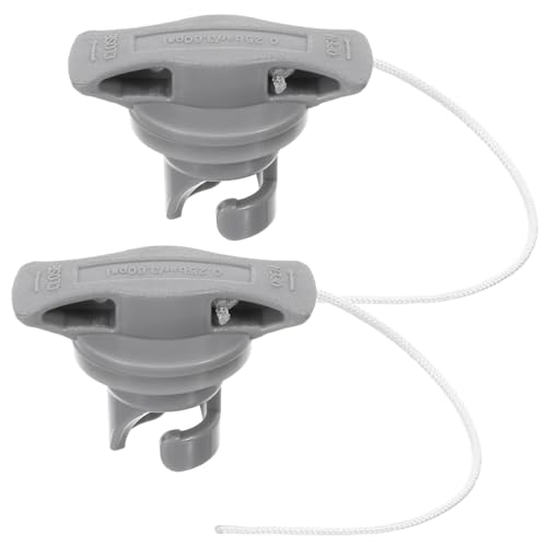 Hochdruck-Ventil Abdeckung für SUP, Kajak & Aufblasbare Boote mit Sicherungsleine, Grau