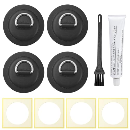 Schlauchboot Reparaturset, Kajak Aufblasbar Reparatur Kit, D-Ringe, Kleber und PVC-Reparaturflicken für schnelle und einfache Reparaturen von Schlauchbooten, Kajaks und Paddleboards.