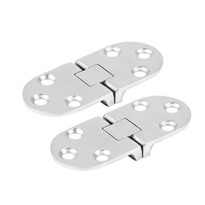 Marine Türscharniere aus Edelstahl, 66 x 30 mm, 2er Set, korrosionsbeständig für Bootstüren, Luken und Abteile