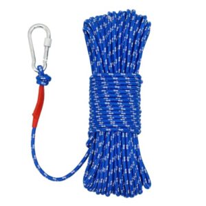 Hochfestes, geflochenes Schwimmseil für Anker-Festmachen mit Haken, 6 mm stark, 550 kg Tragfähigkeit, ideal für Bootfahren, Camping, Ankern und Angeln