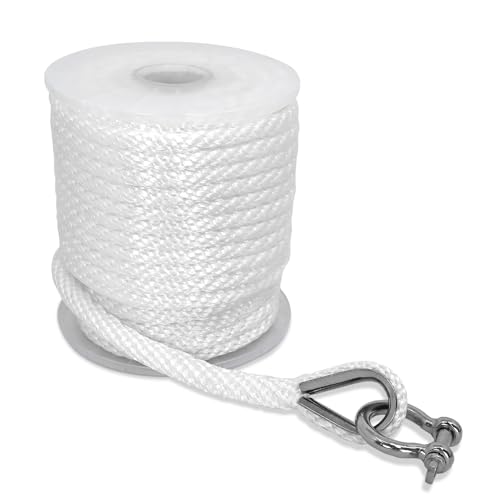 Hochwertiges, schwimmendes Polypropylenseil mit Kings Braid Konstruktion und korrosionsbeständiger 316 Edelstahl-Kausche für das Ankern, Legen und Festmachen von Booten und anderen Wasserfahrzeugen.