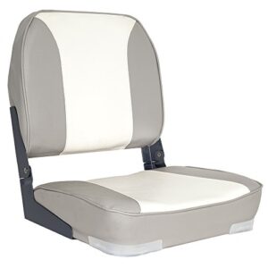 Bequemer und sicherer Sitz für Bootsfahrten, klappbarer Bootssitz mit Marinequalität OMNOVA-Stoff, gepolsterte Sitzfläche und robustem Kunststoffrahmen.
