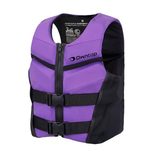 Owntop Schwimmhilfe für Jugendliche und Kinder, verstellbare Auftriebsweste in Lila M, ideal für SUP Kajakfahren Angeln Segeln