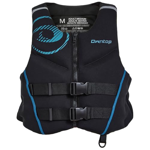 Leichte Neopren Auftriebsweste für Erwachsene - Faltbare Schwimmhilfe mit Doppel-Sicherheitsgurten und atmungsaktiver Netzstruktur