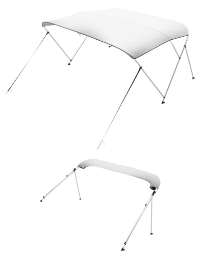 Bimini Top aus 600D Polyester mit Aluminiumrahmen, wasserdichter Sonnenschutz für Boote, Aufbewahrungstasche, Größe 210-213 cm