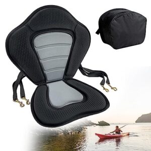 Kajak-Sitz mit abnehmbarer Aufbewahrungstasche, ergonomischer Design, hochwertige Materialien, geeignet für Kajaks, Kanus, Rafting, Yachten, Fischerboote