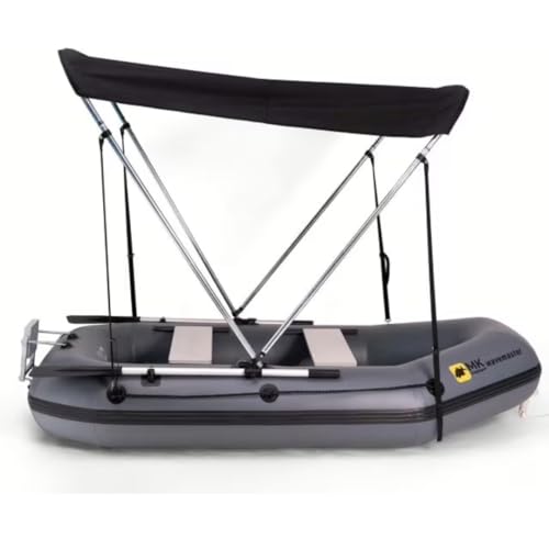 Bootsverdeck für Schlauchboot mit 2-Bug Bimini - Sonnenschutz & Regenschutz, faltbar, UV-beständig