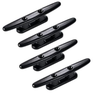 4 PCS Klampen für Boote aus Hochwertigem Nylon 100 mm, Klampe Festmacherklampe Bootsklampe Kunststoffklampe mit 2 Befestigungslöchern, Salzwasserbeständig für Kajak, Yacht, Schlauchboot und Deck